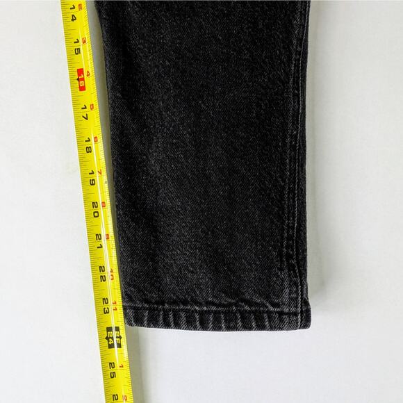 Eckhaus Latta Jeans Women's 26 Charcoal Black High Rise 100% Cotton Ankle - Picture 9 of 10